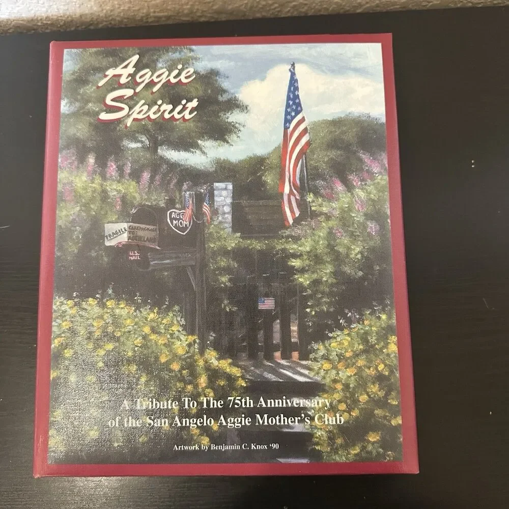 Vintage Texas A&M Aggie Spirit‎ Cookbook Binder  Mothers Club 2002 Made In USA